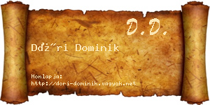 Dóri Dominik névjegykártya